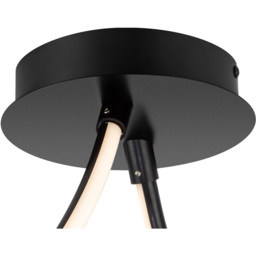 Cosylyte Carter 2 Light Matt Black Curved LED Ceiling Light - Size: 51.5 x 31 x 19.5cm - Wilko - thumbnail 6
