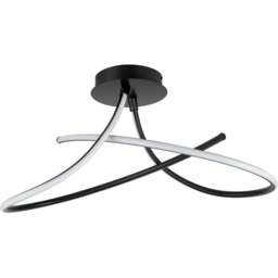 Cosylyte Carter 2 Light Matt Black Curved LED Ceiling Light - Size: 51.5 x 31 x 19.5cm - Wilko
