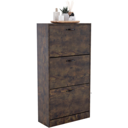 Vida Designs 3 Drawer Dark Wood Shoe Cabinet - Wilko - thumbnail 3