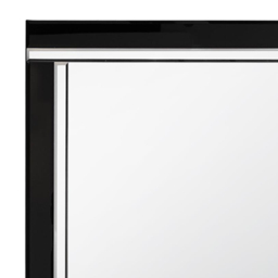 Dalton Bevelled Triple Edge Black and Silver Large Wall Mirror 144 x 115.5cm - Size: 144 x 114cm - MirrorOutlet - Wilko - thumbnail 4