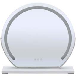Living and Home Round Hollywood LED Lighted Vanity Makeup Mirror - Size: 38 x 40 x 10cm - White - Wilko - thumbnail 1