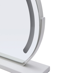 Living and Home Round Hollywood LED Lighted Vanity Makeup Mirror - Size: 38 x 40 x 10cm - White - Wilko - thumbnail 7