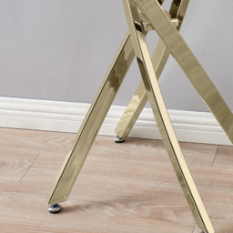 Furniturebox Tavalo White Marble Effect Console Table with Gold Legs - Size: 40 x 120 x 78cm - Wilko - thumbnail 3