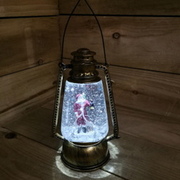 Samuel Alexander Antique Gold Santa Hurricane Lantern Christmas Decoration 24cm - Size: 24 x 14 x 14cm - Wilko - thumbnail 6