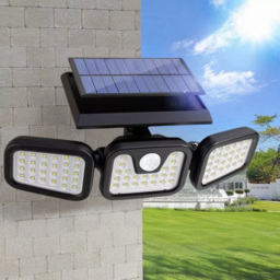 Garden Mile Security Solar LED Light with Motion Sensor 4 Bulbs - Size: 28 x 10 x 15cm - Black - Wilko - thumbnail 3