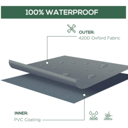 Outsunny Grey Outdoor Patio Furniture Cover 94 x 135 x 235cm - Size: 235 x 135 x 94cm - Wilko - thumbnail 7