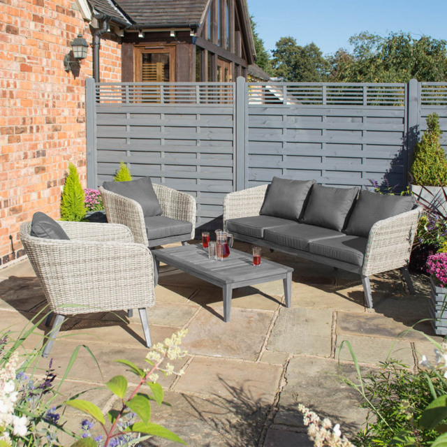 Rowlinson Saigon 5 Seater Coffee Bistro Set Grey - Wilko - image 1
