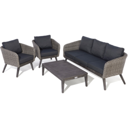Rowlinson Saigon 5 Seater Coffee Bistro Set Grey - Wilko - thumbnail 3