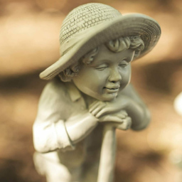 Marco Paul Resin Gardening Boy Girl Set - Size: 27 x 20 x 10cm - Grey - Wilko - thumbnail 4
