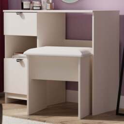 Crowndale Bora 2 Drawer Single Shelf Kashmir Matt Vanity - Size: 39 x 95 x 80cm - Cream - Wilko
