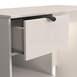 Crowndale Bora 2 Drawer Single Shelf Kashmir Matt Vanity - Size: 39 x 95 x 80cm - Cream - Wilko - thumbnail 7