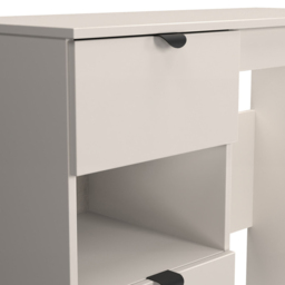 Crowndale Bora 2 Drawer Single Shelf Kashmir Matt Vanity - Size: 39 x 95 x 80cm - Cream - Wilko - thumbnail 6