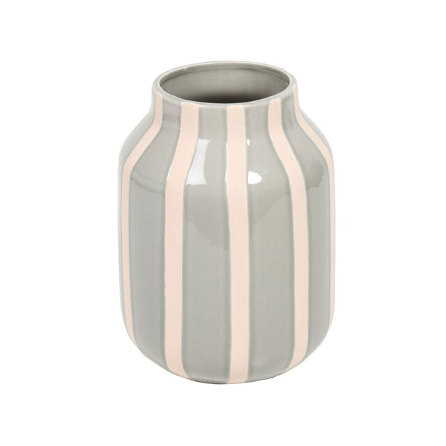 Sofia Striped Ceramic Vase Blue - Wilko - image 1