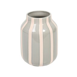 Sofia Striped Ceramic Vase Blue - Wilko - thumbnail 1