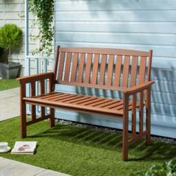 Outdoor Essentials Camillion Brown Bench - Size: 2 Seater - Wilko - thumbnail 4