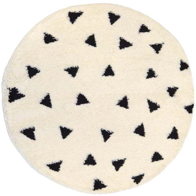 Homemaker Multicolour Snug Triangles Shaggy Rug 100cm - Size: 100 x 100cm - Wilko - image 1