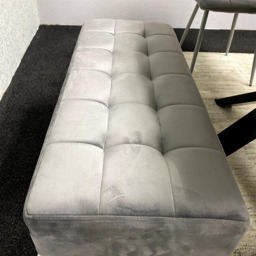 Kosy Koala 6 Seater Velvet Wooden Rectangle Dining Set with Bench Grey - Multi - Wilko - thumbnail 5