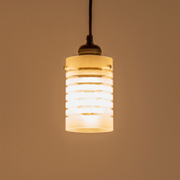 ValueLights Elsie Striped Frosted Glass Small Shade - Size: 15 x 10 x 10cm - White - Wilko - thumbnail 4