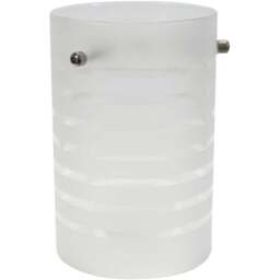 ValueLights Elsie Striped Frosted Glass Small Shade - Size: 15 x 10 x 10cm - White - Wilko