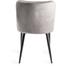 Bentley Designs Cezanne Set of 2 Grey Velvet Dining Chair - Wilko - thumbnail 6