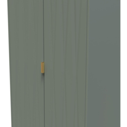 Crowndale Diamond Ready Assembled 2 Door Reed Green Tall Double Wardrobe - Wilko - thumbnail 6