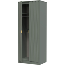 Crowndale Diamond Ready Assembled 2 Door Reed Green Tall Double Wardrobe - Wilko - thumbnail 7
