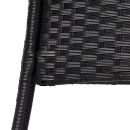 Living and Home Garden Rattan Rectangular Table with Parasol Hole - Size: 72 x 150 x 90cm - Black - Wilko - thumbnail 6