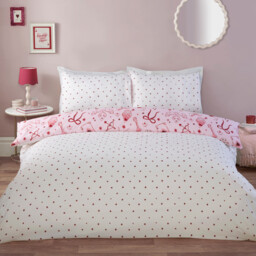 Lucky In Love Duvet Set Blush Superking - Size: Super King - My Home - Wilko - thumbnail 3