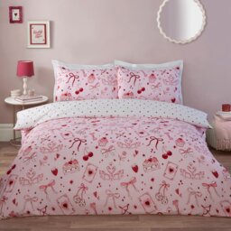Lucky In Love Duvet Set Blush Superking - Size: Super King - My Home - Wilko