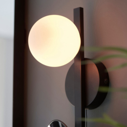 Merano Riomaggiore Matt Black Mirrored Bathroom Wall Light - Size: 14.9 x 18 x 39cm - Wilko - thumbnail 4