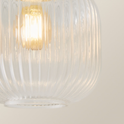 ValueLights Calpe Clear Shade Gold Stem LED Flush Ceiling Light - Size: 28 x 28 x 28cm - Wilko - thumbnail 4