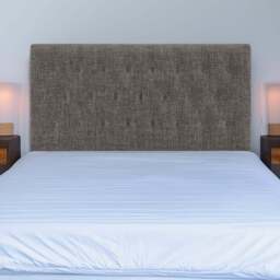 Bedmaster Lona King Size Slate Linen Buttoned Headboard - Grey - Wilko - thumbnail 1