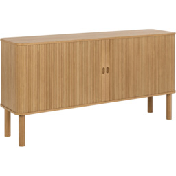 Florence Langley 4 Shelf Oak Sideboard with Sliding Door - Brown - Furniture To Go - Wilko - thumbnail 3