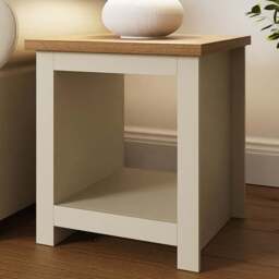 GFW Lancaster Cream Side Table - Size: 45 x 45 x 50cm - Wilko