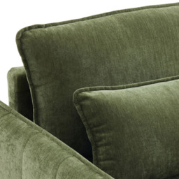 Living and Home Green Fleece Fabric Armchair with Cushions - Size: 83 x 80 x 79cm - Wilko - thumbnail 5