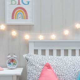 ValueLights 10 Warm White LED Star Fairy String Lights - Size: 5.5 x 5.5 x 140cm - Wilko