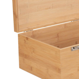 Red Hamper Large Bamboo Storage Box - Size: 30 x 40 x 19cm - Brown - Wilko - thumbnail 4