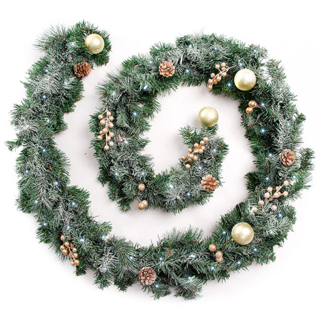 Best Artificial Gold Frosted Christmas Garland 270cm - Wilko - image 1