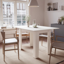 Shefa Family 4 Seater 90-120cm Extendable Dining Table White - Wilko - thumbnail 3