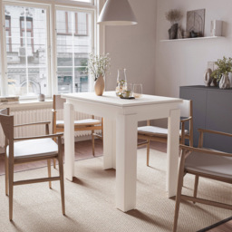 Shefa Family 4 Seater 90-120cm Extendable Dining Table White - Wilko - thumbnail 4