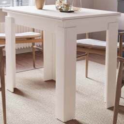 Shefa Family 4 Seater 90-120cm Extendable Dining Table White - Wilko - thumbnail 1