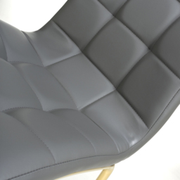 Shankar Jenner Set of 2 Grey and Gold Leather Effect Dining Chair - Wilko - thumbnail 7