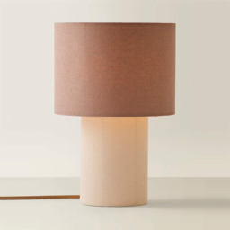 ValueLights Bobby Mocha Clash Duo Fabric Table Lamp and Bulb - Size: 30 x 20 x 20cm - Brown - Wilko - thumbnail 4