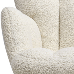 Living and Home White Sherpa Tufted Rocking Chair - Size: Single - Wilko - thumbnail 5