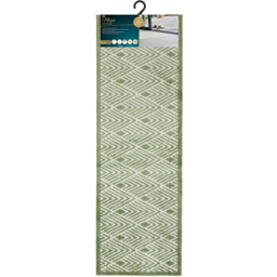 JVL Mega Green Geo Latex Backed Door Runner 57 x 150cm - Size: 150 x 57 x 1cm - Wilko - thumbnail 4
