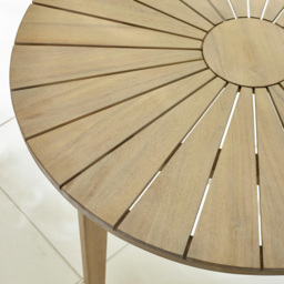 Furniturebox Jarrow and Metz 4 Seater Round Wooden Dining Set Light Teak - Brown - Wilko - thumbnail 4