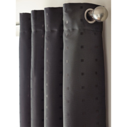 Alan Symonds Madison Charcoal Ring Top Curtain 229 x 183cm - Size: W 229 x D 183cm - Grey - Wilko - thumbnail 5