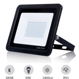ENER-J 30W 3000K 2800 Lumens LED SMD Non PIR Floodlight 2 Pack - Size: 12 x 3 x 12cm - White - Wilko - thumbnail 6