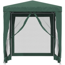 vidaXL 2 x 2m Green Party Tent with 4 Mesh Sidewalls - Wilko - thumbnail 4