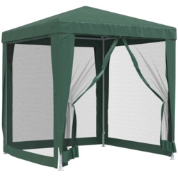 vidaXL 2 x 2m Green Party Tent with 4 Mesh Sidewalls - Wilko - thumbnail 3